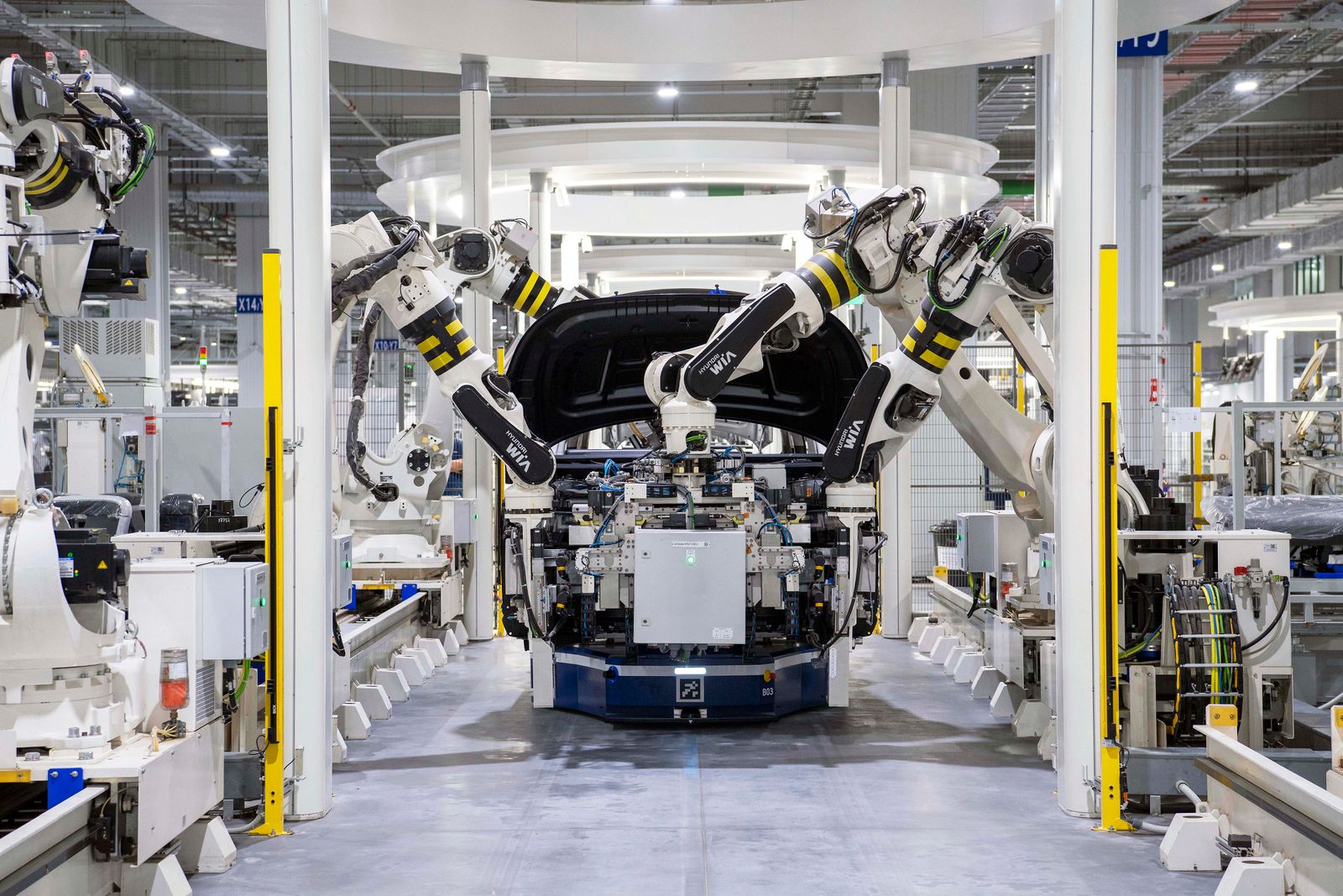 Modern industriell produktionslinje